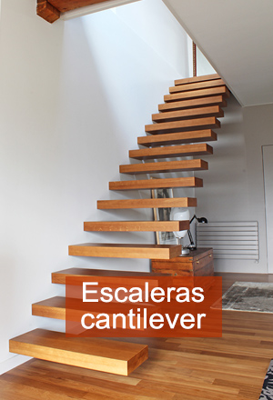 diseño fabricacion y montaje de escaleras tipo cantilever, con peldaños volados en arrasate mondragón. Ibarkalde es una empresa especialista en escaleras cantilever al mejor precio 