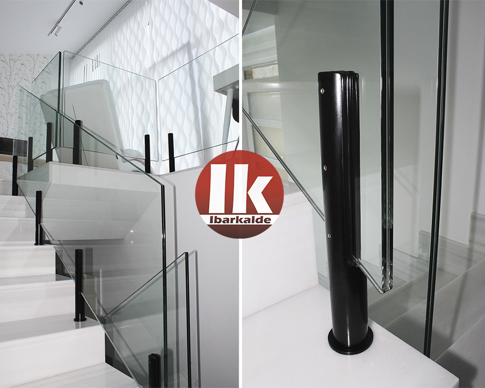 ibarkalde es una empresa fabricante de accesorios para alojamiento de barandillas de vidrio. Postes de acero en diferentes colores. Negro, gris y blanco. Con tornilleria incluida y de facil montaje en todo tipo de superficies. Pide precio y compra online en nuestra pagina web.